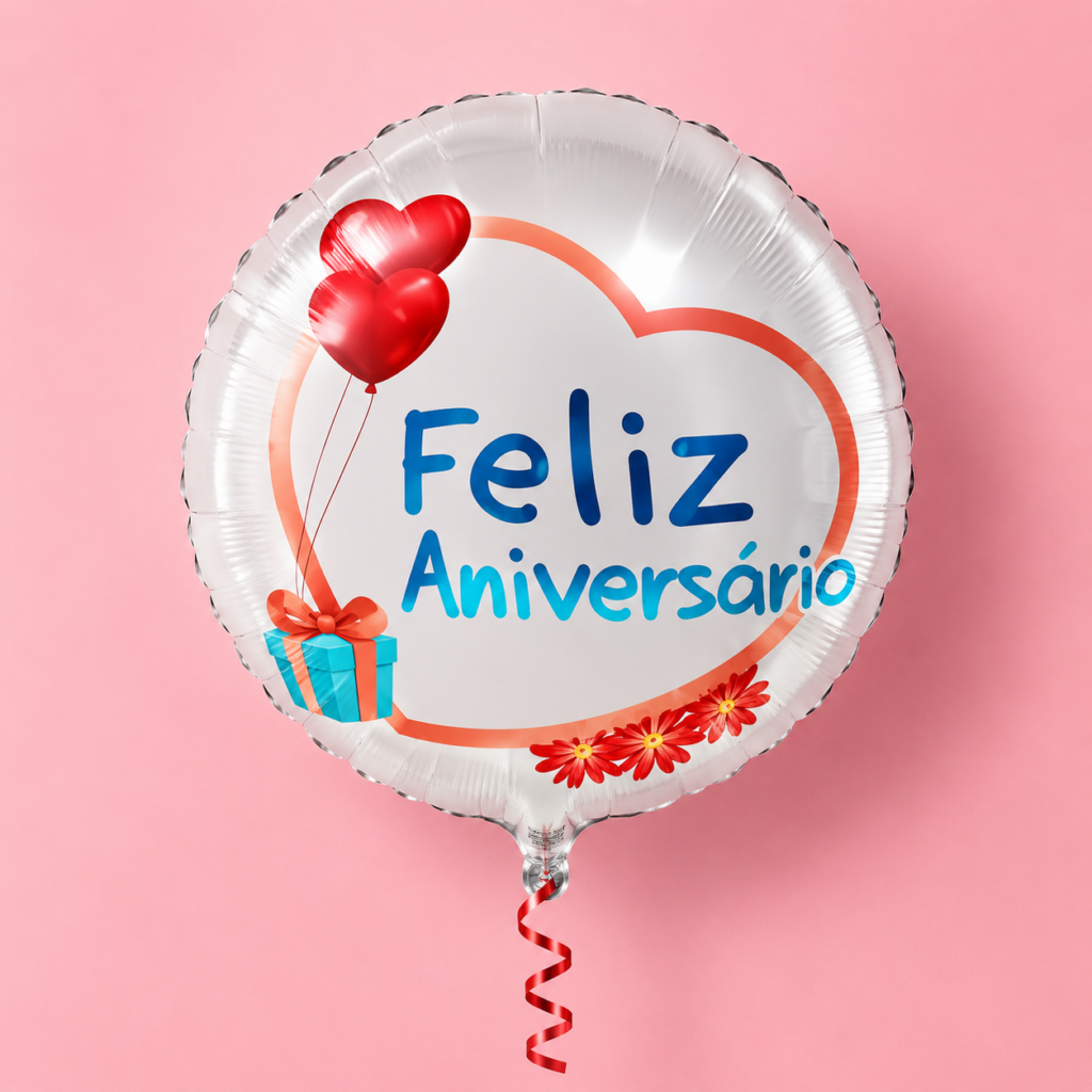 Feliz Aniversário Estrela Azul 18 Polegadas