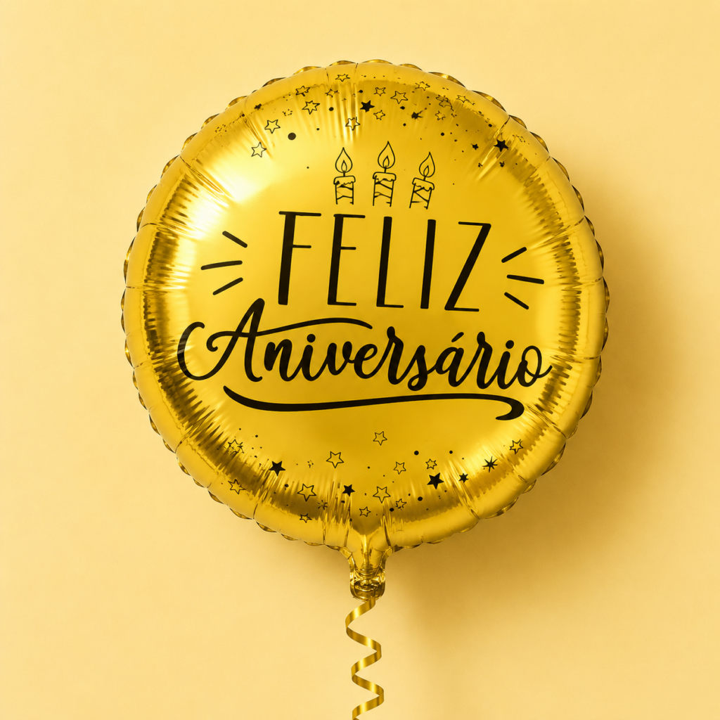 Feliz Aniversário Dourado 18 Polegadas